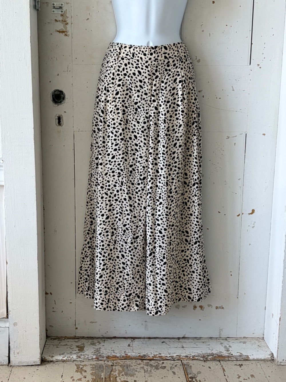 Zara polka dot Dalmatian spots wide leg pants